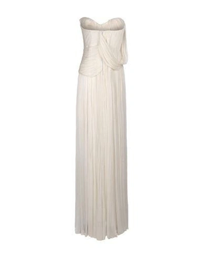 Shop Maria Lucia Hohan Long Dress In Ivory