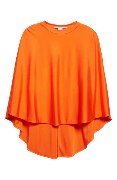 Shop Stella Mccartney Fluid Drape Woven Shirt In Glow Orange