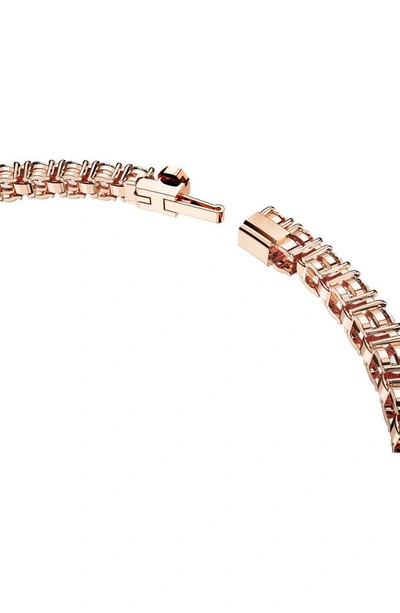Shop Swarovski Re Matrix Tennis Bracelet In Rose Gold