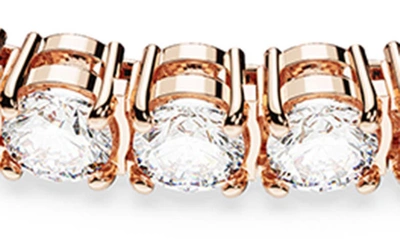 Swarovski Matrix Tennis Bracelet In Rose Gold