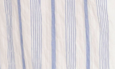 Everyday Ritual Tracey Stripe Cotton Nightgown In Blueberry Stripe