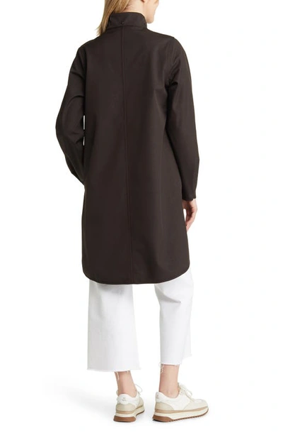 Ilse Jacobsen Hooded Water Resistant Rain Jacket In Black