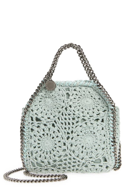 Light Blue Small Crochet Tote Bag