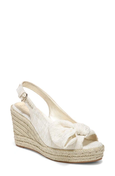 Shop Naturalizer Bettina Slingback Espadrille Wedge Sandal In White Fabric