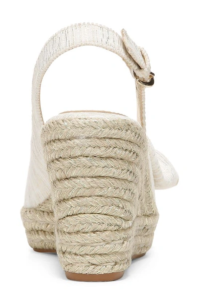 Shop Naturalizer Bettina Slingback Espadrille Wedge Sandal In White Fabric