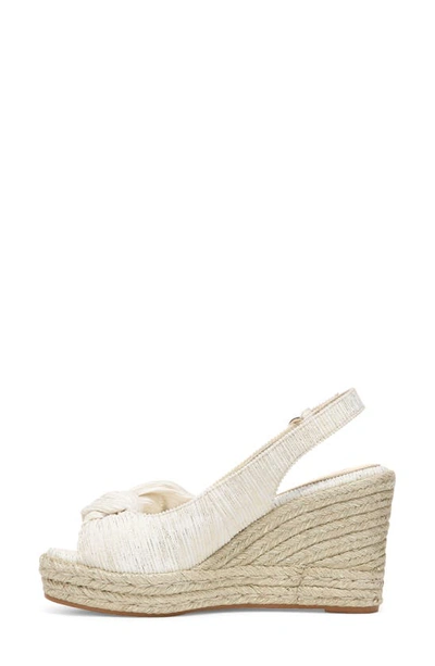 Shop Naturalizer Bettina Slingback Espadrille Wedge Sandal In White Fabric