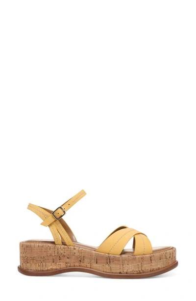 Shop Naturalizer Rikki Platform Sandal In Daffodil Yellow Leather