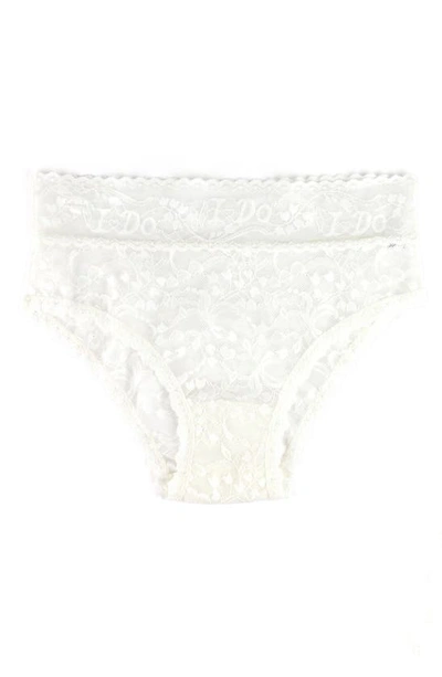 Shop Hanky Panky I Do Shimmer Cheeky Briefs In Light Ivory