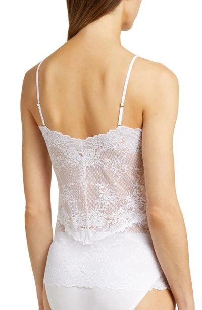 Shop Natori Heavenly Lace Camisole In Wht