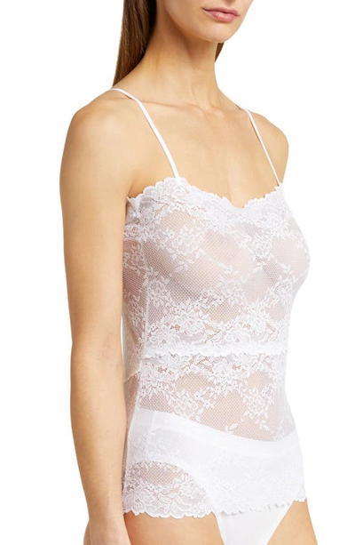 Shop Natori Heavenly Lace Camisole In Wht