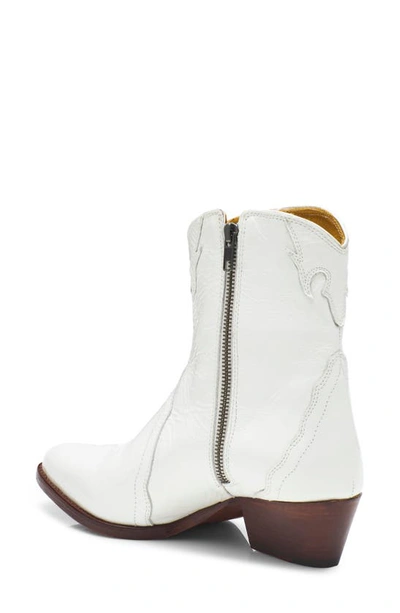 Shop Free People New Frontier Western Bootie In White Leather