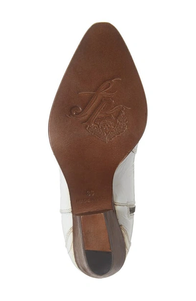 Shop Free People New Frontier Western Bootie In White Leather