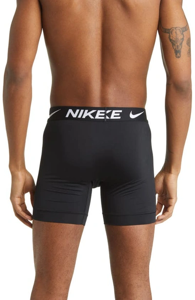Nike Dri-fit Essential 3-pack Stretch Cotton Boxer Briefs In Black