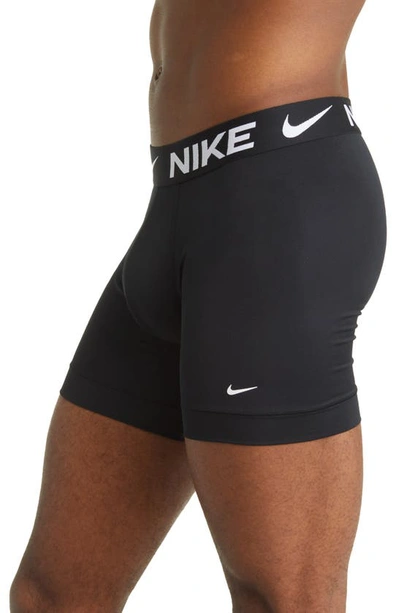 Nike Dri-fit Essential 3-pack Stretch Cotton Boxer Briefs In Black