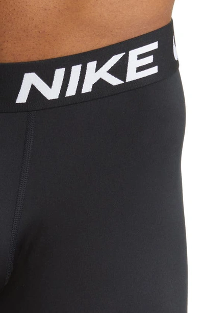 Nike Dri-fit Essential 3-pack Stretch Cotton Boxer Briefs In Black