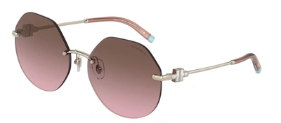 Shop Tiffany & Co 0tf3077 61819t Geometric Sunglasses From Tiffany T In Violet