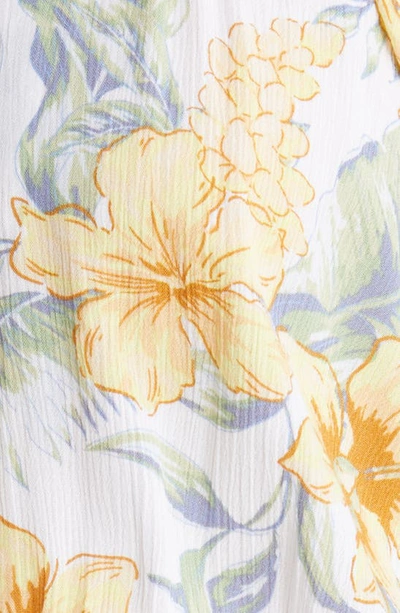 Rip Curl Always Floral Bubble Hem Top In White