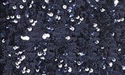 Shop Michael Kors Sequin One Shoulder A-line Gown In Navy