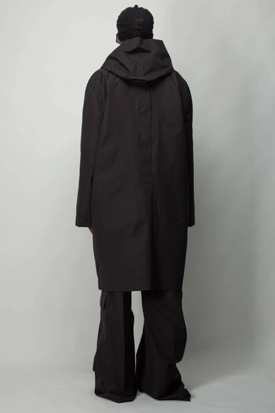 Shop Rick Owens Hooded Raincoat