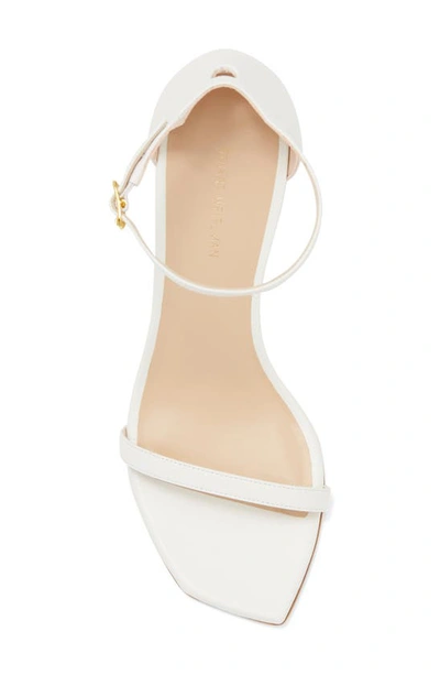 Stuart Weitzman Amelina 75 Leather Sandal In White