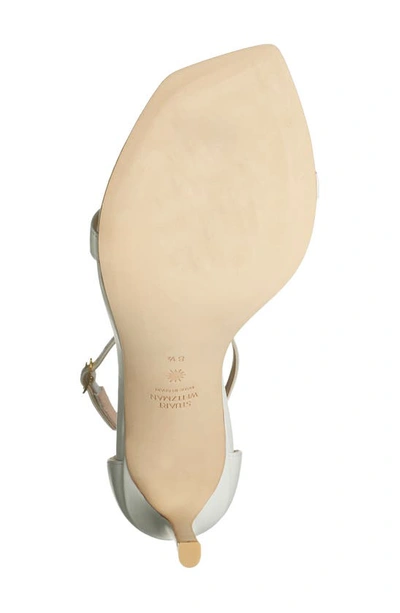 Stuart Weitzman Amelina 75 Leather Sandal In White