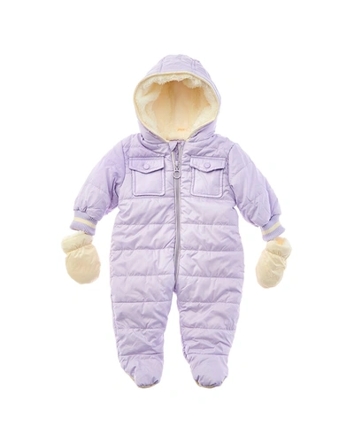 Shop Urban Republic Cozy Sherpa-lined Quilted Pram In Purple