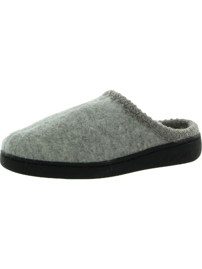 Shop Haflinger Womens Slip On Winter Slide Slippers In Grey