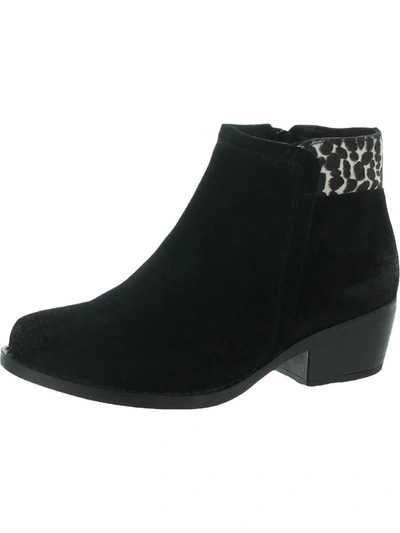 Shop Eric Michael Aria Womens Suede Almond Toe Ankle Boots In Black