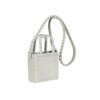 Shop Carmen Sol Alice Mini Shoulder Bag In Light Grey