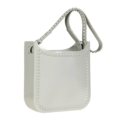 Shop Carmen Sol Fico Large Crossbody In Light Grey