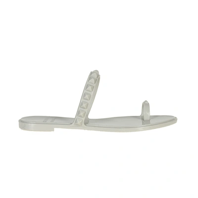 Shop Carmen Sol Maria Flat Sandal In Light Grey