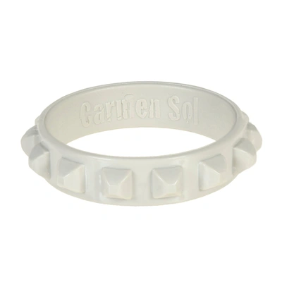 Shop Carmen Sol Borchia Bracelet In Light Grey