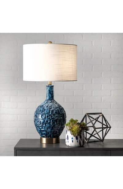 Shop Nuloom Tucson Ceramic Table Lamp In Blue