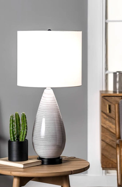 Shop Nuloom Tempe Glass Table Lamp In Gray