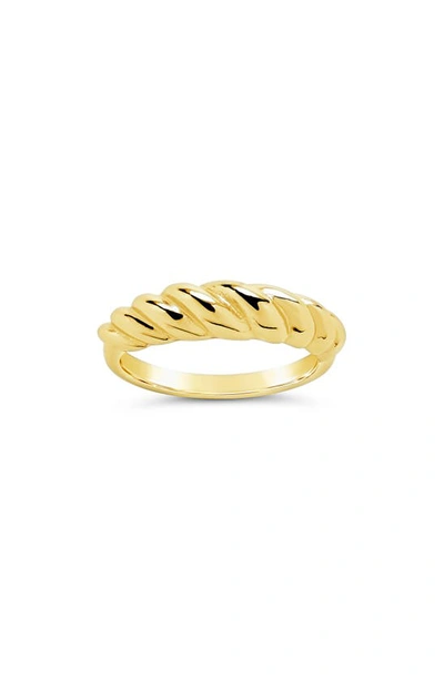 Sterling Forever Graham Band Ring In Gold