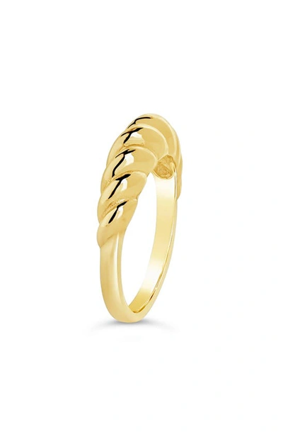 Sterling Forever Graham Band Ring In Gold