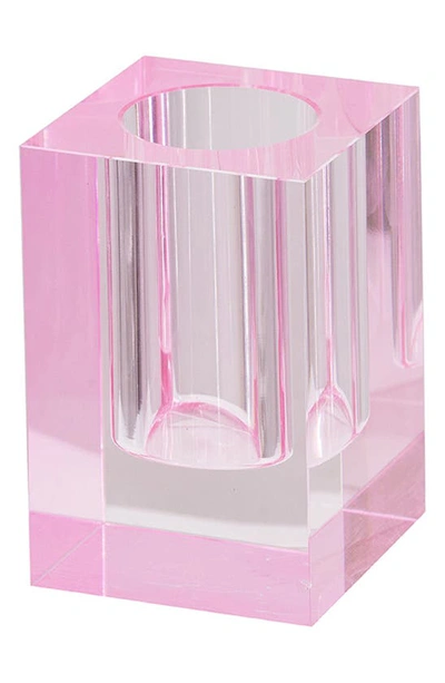 Shop R16 Home Short Translucent Glass Vase In Pink