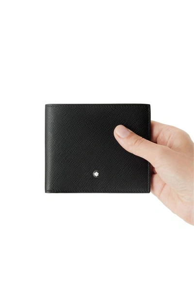 Shop Montblanc Sartorial Leather Bifold Wallet In Black