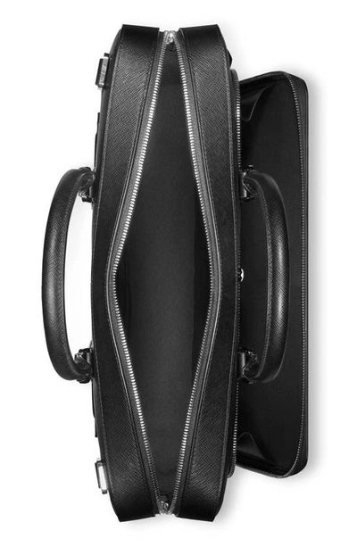 Montblanc Sartorial Medium Leather Briefcase Document Case In Black