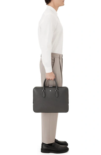 Montblanc Leather Sartorial Thin Document Case In Black