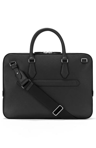 Montblanc Leather Sartorial Thin Document Case In Black