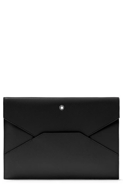Shop Montblanc Sartorial Envelope Pouch In Black