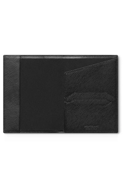 Montblanc Sartorial Leather Passport Holder In Black