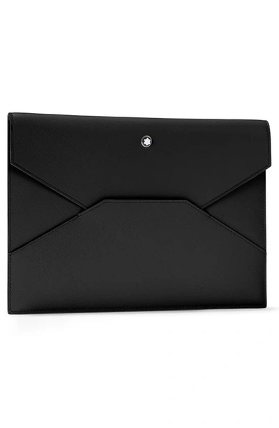 Shop Montblanc Sartorial Envelope Pouch In Black