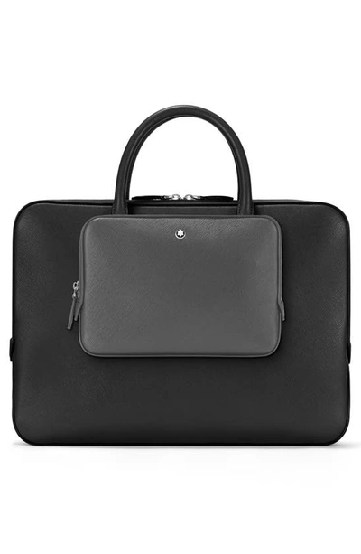 Montblanc Leather Sartorial Thin Document Case In Black