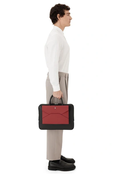 Montblanc Leather Sartorial Thin Document Case In Black