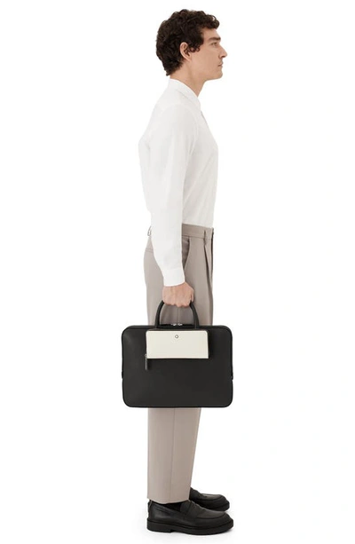 Montblanc Leather Sartorial Thin Document Case In Black
