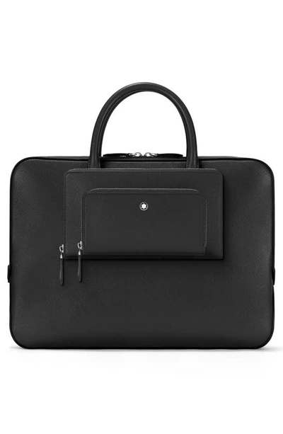 Montblanc Leather Sartorial Thin Document Case In Black