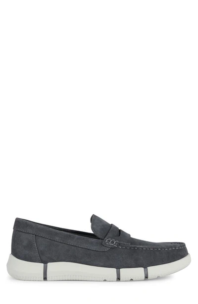 Shop Geox Adacter Penny Loafer In Dark Stone