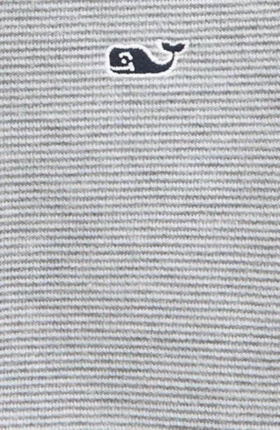 Vineyard Vines Boys' Saltwater Stripe Quarter Zip Mock Neck Sweatshirt - Little Kid In 062 Granit
